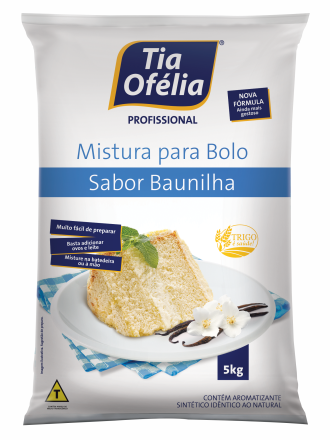 MISTURA PARA BOLO DE BAUNILHA 5KG PLÁSTICO